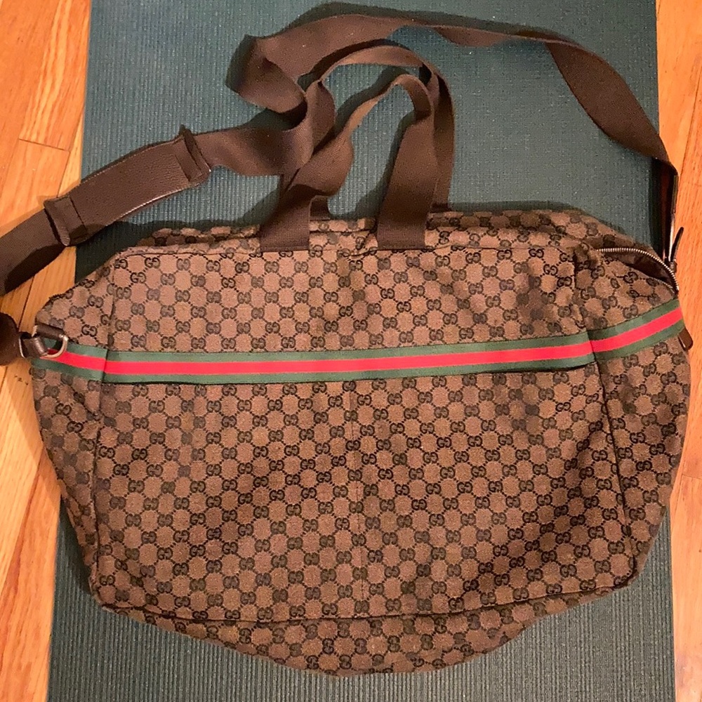 Vintage Gucci monogram travel duffle